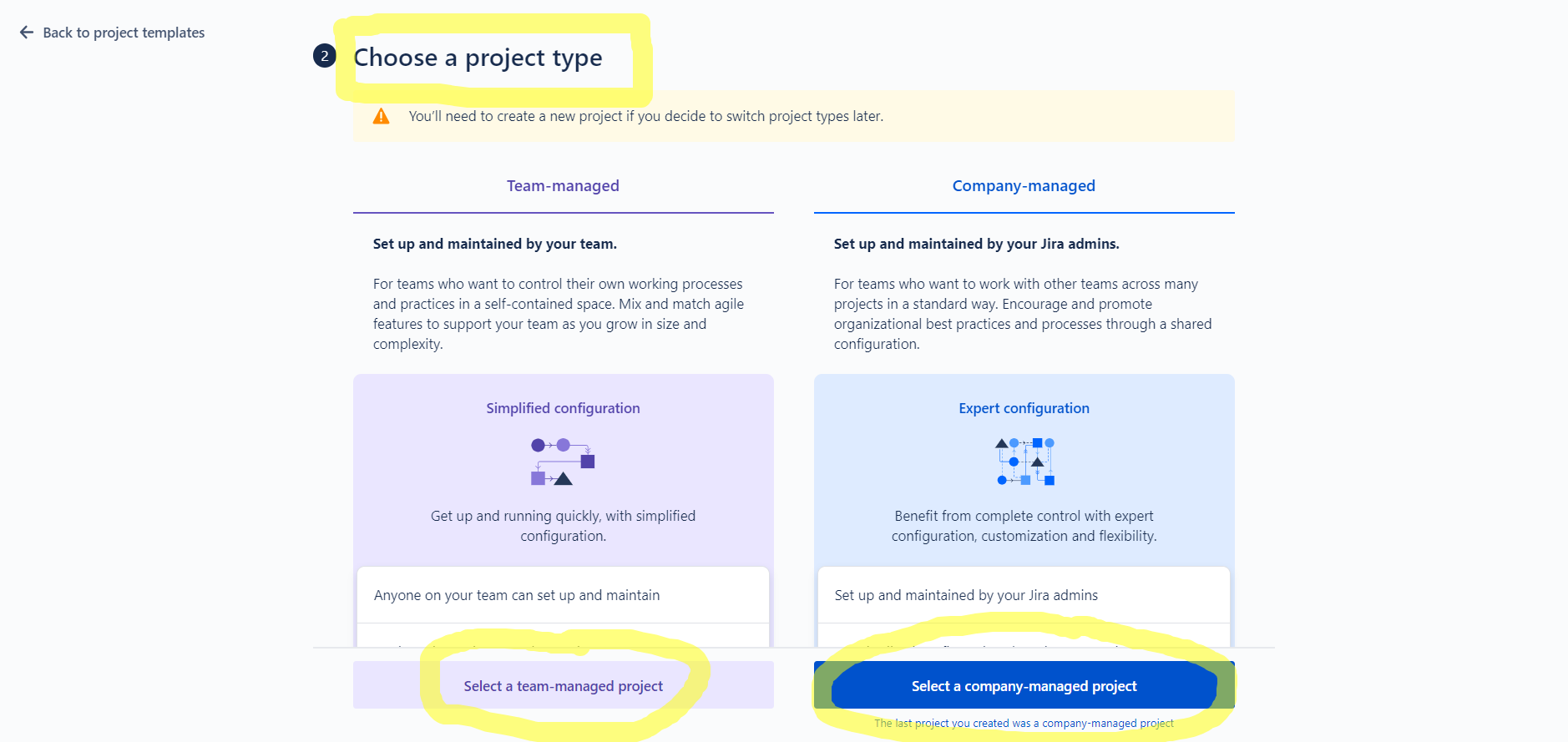 Team-Managed and Company-Managed Projects in jira